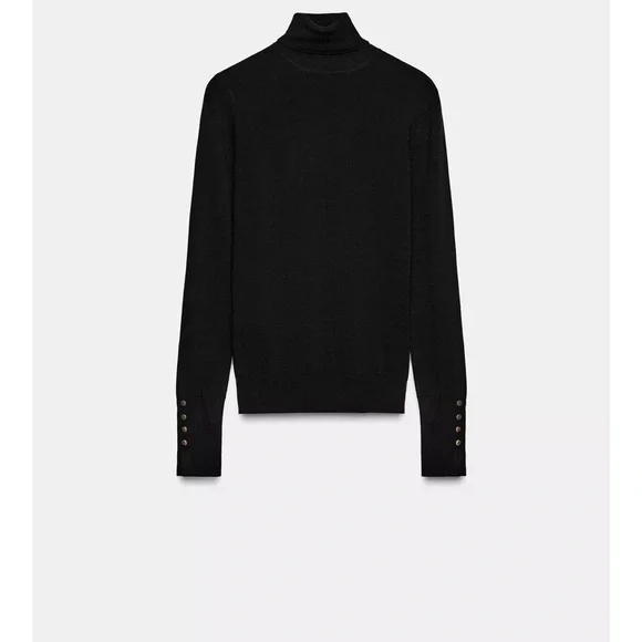 Zara Plain Knit Pink Turtleneck - Picture 5 of 9